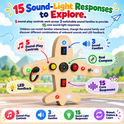 RedMonkys Sky Explorer with 5 sound-play controls, 3 sound families, 15 sound-light responses and real compass
