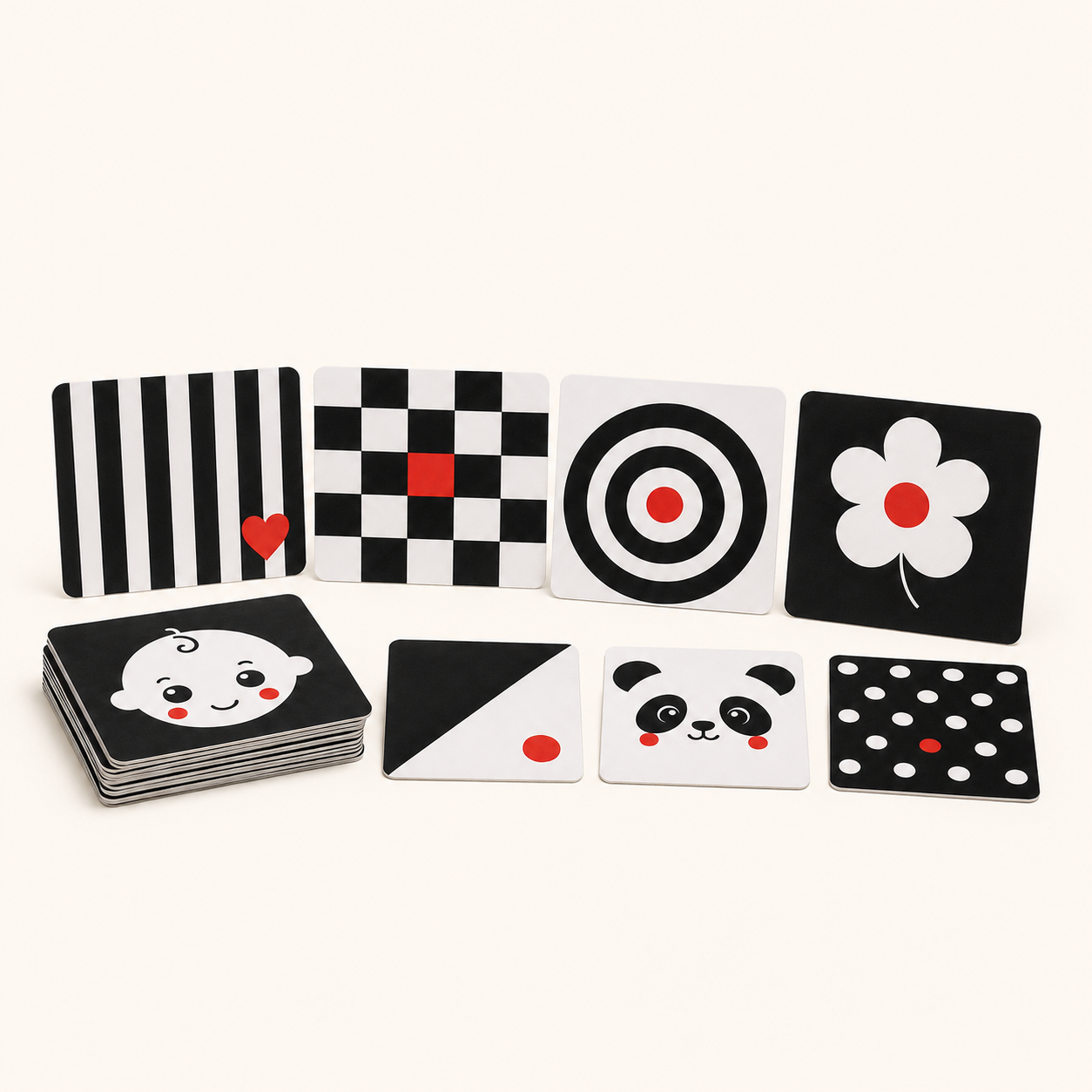 RedMonkys Baby Contrast Cards 0 to 6 months newborn visual stimulation cards