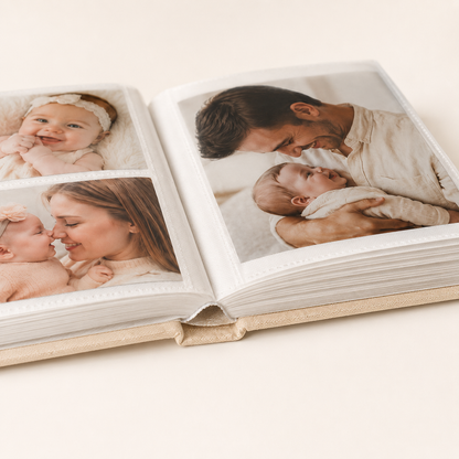 Open RedMonkys Little Moments Baby Photo Album with 4x6 photo sleeves
