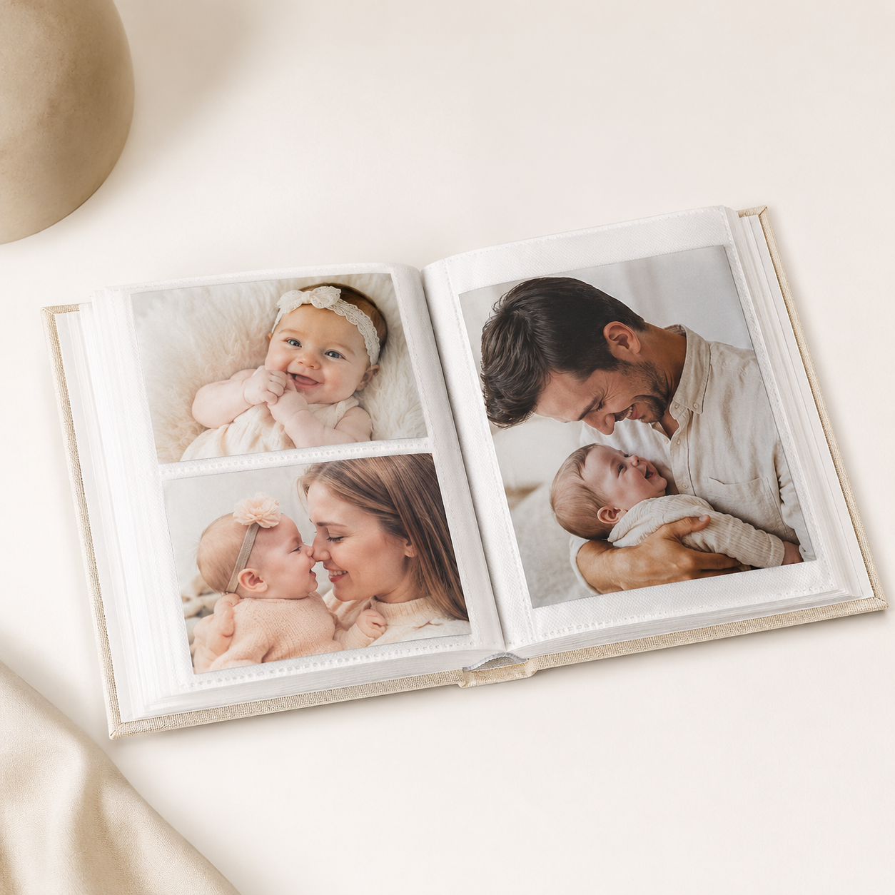 Open RedMonkys Little Moments Baby Photo Album with 4x6 photo sleeves