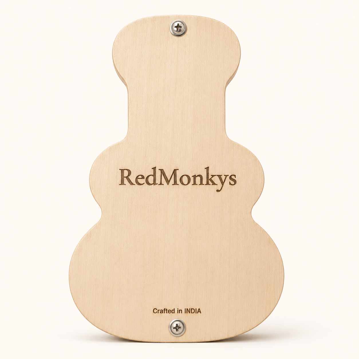 Back view of RedMonkys Melody Explorer Busy Board with engraved branding and Crafted in India detail