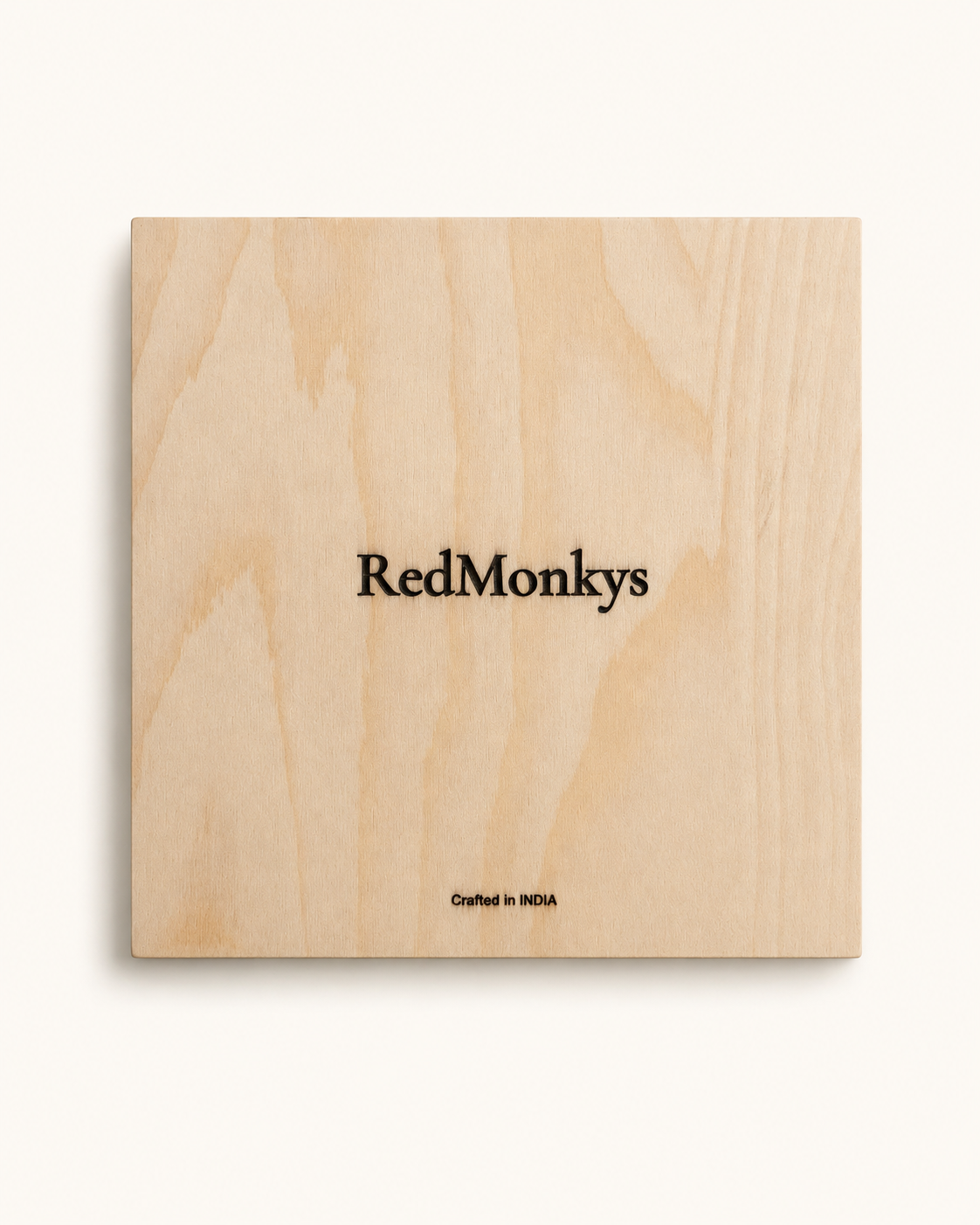 Birch tray base for RedMonkys Tumble Stack Wooden Building Blocks with engraved branding