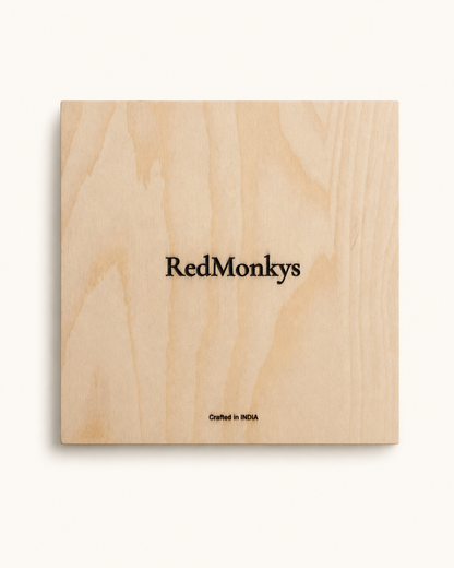 Birch tray base for RedMonkys Tumble Stack Wooden Building Blocks with engraved branding
