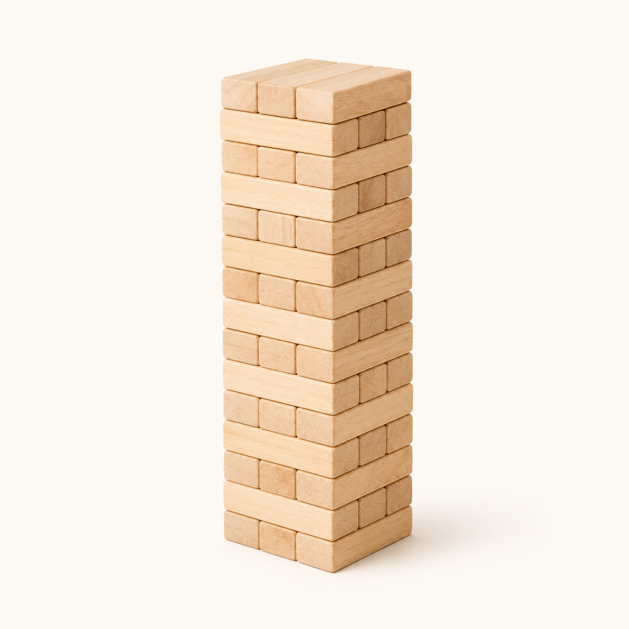 RedMonkys Tumble Stack Wooden Building Blocks stacked tower front view